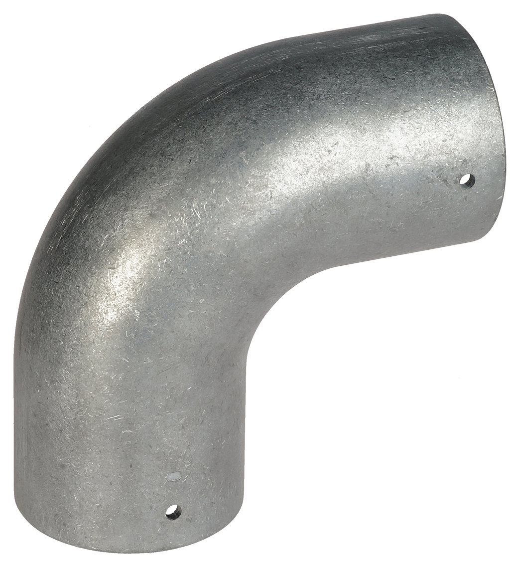 Aluminium Außenecke 90° (Knie) – 60 mm Rohrverbinder