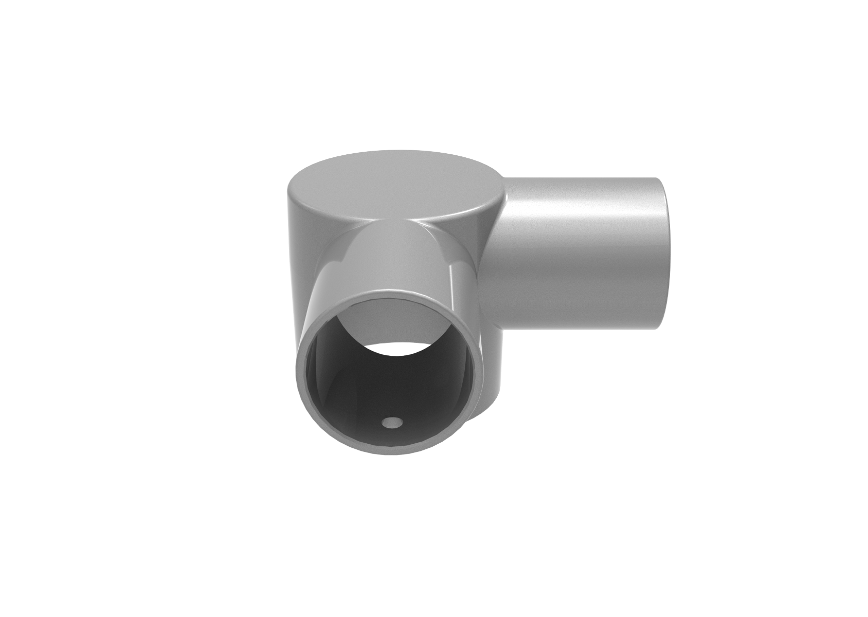 Hoekstuk uitwendig 90 graden ø 42 x ø 60 x ø 42 mm, aluminium in meerdere kleuren