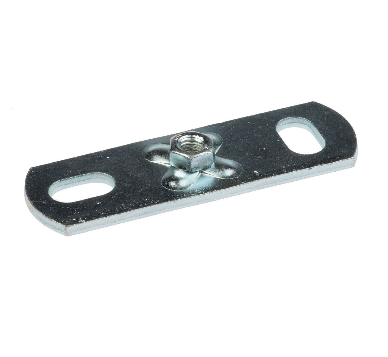 Wandplatte mit Mutter – Elektrolytisch verzinkt