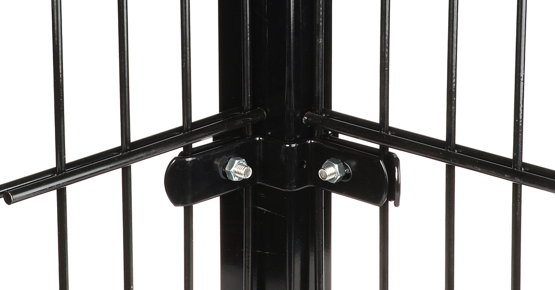 Detail Eckverbinder 60 x 40 mm Doppelstabmatten Zaunpfosten