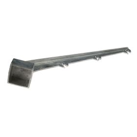 Übersteigschutz für Stacheldraht, 3 Drahtpunkte, für Pfosten mit 60 x 60 mm, 45 Grad, Aluminium