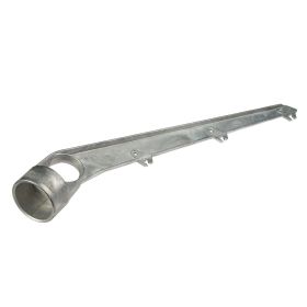 Übersteigschutz für Stacheldraht, 3-Drahtpunkte, 60 Grad schräg Aluminium