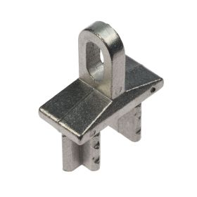 Endstück mit Drahtführung für eckigen Pfosten, zum Aufstecken, Aluminium