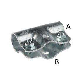 T-Schelle TJ 110, geschlossen, mit Schrauben und Muttern