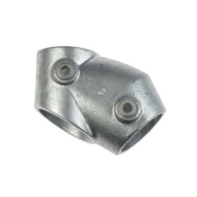 G129 Temperguss T-Verbinder mit Winkel 30 Grad - 60 Grad (A3), feuerverzinkt