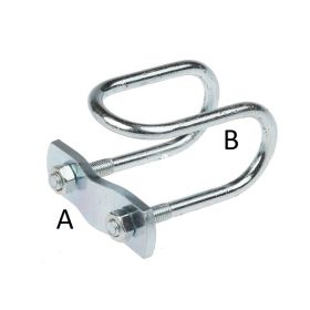 Kreuzklemme 245 TG M8, gerade, elektrolytisch verzinkt