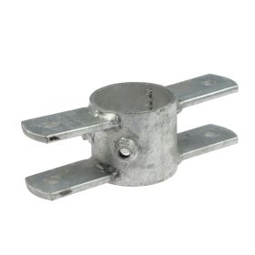 Fressgitterbefestigung für Drehteil, 2 x 1½“, feuerverzinkt