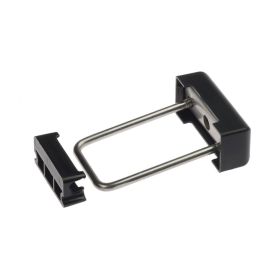 HERAS Befestigungsset für Doppelstabmatten, 100 Stück, 40 x 60 mm, Edelstahl 304