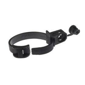 Bügelschelle + Clip, Kunststoff, schwarz