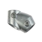 G129 Temperguss T-Verbinder mit Winkel 30 Grad - 60 Grad (A3), feuerverzinkt