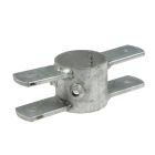 Fressgitterbefestigung für Drehteil, 2 x 1½“, feuerverzinkt