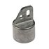 Aluminium Endkappe mit Öse für 42 mm Rundrohr, blank
