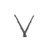 Ein modularer, V-förmiger Doppelarm aus Metall für Stacheldraht, montiert auf einem quadratischen Pfostenfuß zur Erhöhung der Zaunsicherheit.
