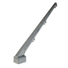 Einzelner Aluminium Stacheldrahtarm außenliegend 45 Grad für 3 Drähte, zur Montage auf Profil 40x60 mm, für Zaunbau und Sicherheit.