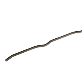 Ein langer, gebogener Spannstab aus 8 mm dickem Blankstahl vor einem weißen Hintergrund für technische und industrielle Anwendungen.