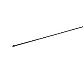 Ein schwarzer, feuerverzinkter Spannstab mit 6mm Durchmesser zur stabilen Befestigung und Spannung von Maschendrahtzäunen auf weißem Hintergrund.