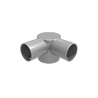 Hoekstuk uitwendig 90 graden ø 42 x ø 60 x ø 42 mm, aluminium in meerdere kleuren