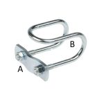 Kreuzklemme 245 TG M8, gerade, elektrolytisch verzinkt