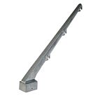 Ein schräger Aluminium-Stacheldrahtarm im 45-Grad-Winkel mit drei Halterungen für Stacheldraht, passend für 40x60mm Profile.