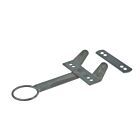 Feuerverzinkter Tränkeeimerhalter aus Metall mit Haltering und Montagezubehör für die sichere Befestigung von Eimern in der Landwirtschaft.