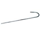 Ein langer, feuerverzinkter Metallstift in gebogener Form mit 10 mm Durchmesser und 60 cm Länge für stabile Befestigungen im Außenbereich.