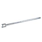 Lange, gerade Aufsteckverlängerung aus feuerverzinktem Metall mit einer U-Halterung und Sicherungsbolzen für die stabile Pfostenmontage.
